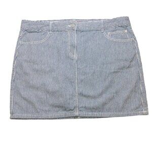 COPY - Tommy Hilfilger Y2K Blue Pinstripe Denim Mini Skirt Women Size 16